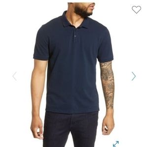 JOHN VARVATOS heathered black/gray polo